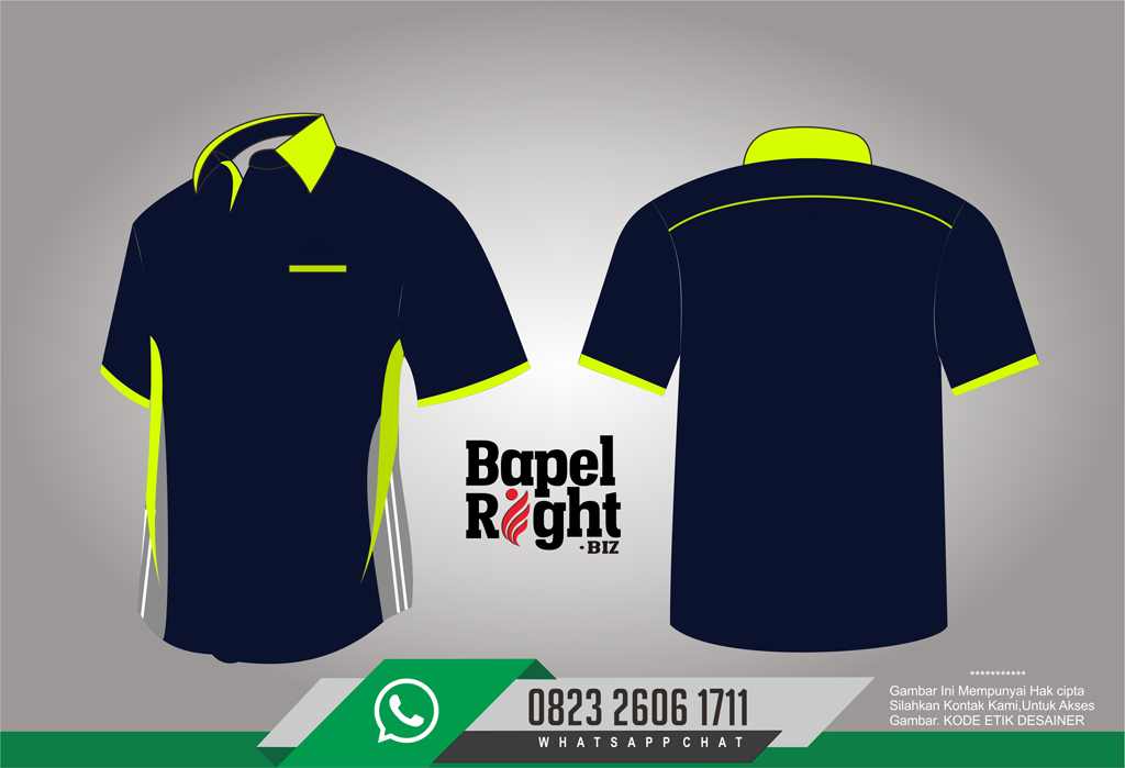 Kaos Kerah Kombinasi 3 Warna